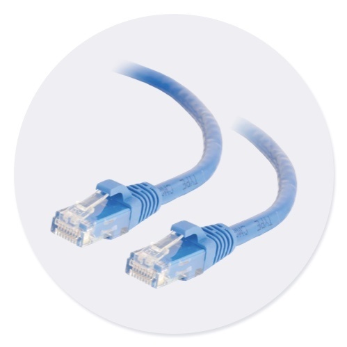 Image of a blue ethernet cable