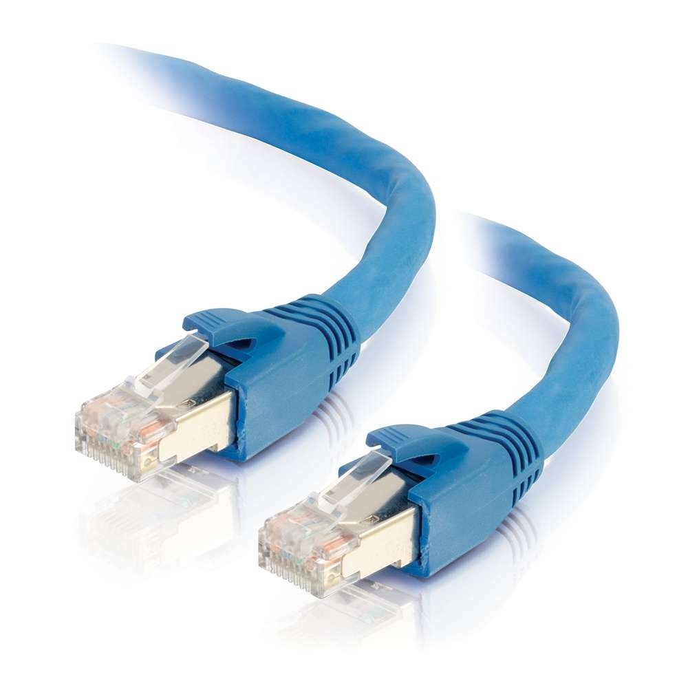 Cat6 Snagless Solid Shielded Ethernet Network Patch Cable - Blue