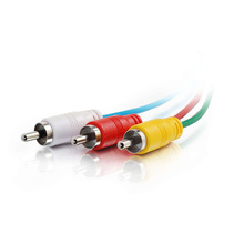 50ft (15.2m) Composite Video and Stereo Audio Cable with Low Profile Connectors M/M - Plenum CMP-Rated