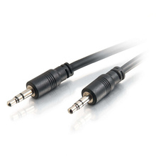 35ft (10.7m) 3.5mm Stereo Audio Cable With Low Profile Connectors M/M - In-Wall CMG-Rated